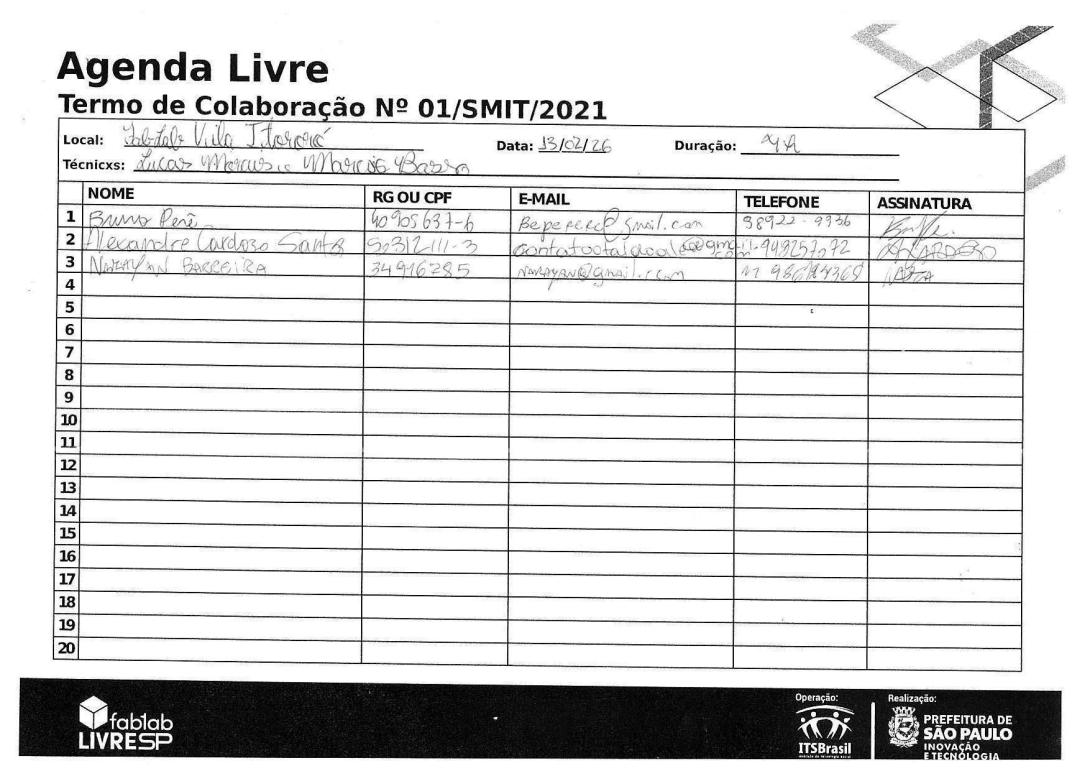 Lista de Presença